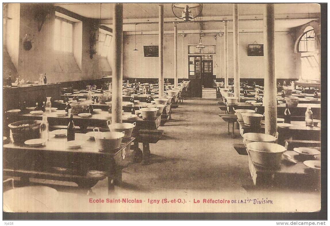 école Saint Nicolas  Le Réfectoire 1924 - Igny