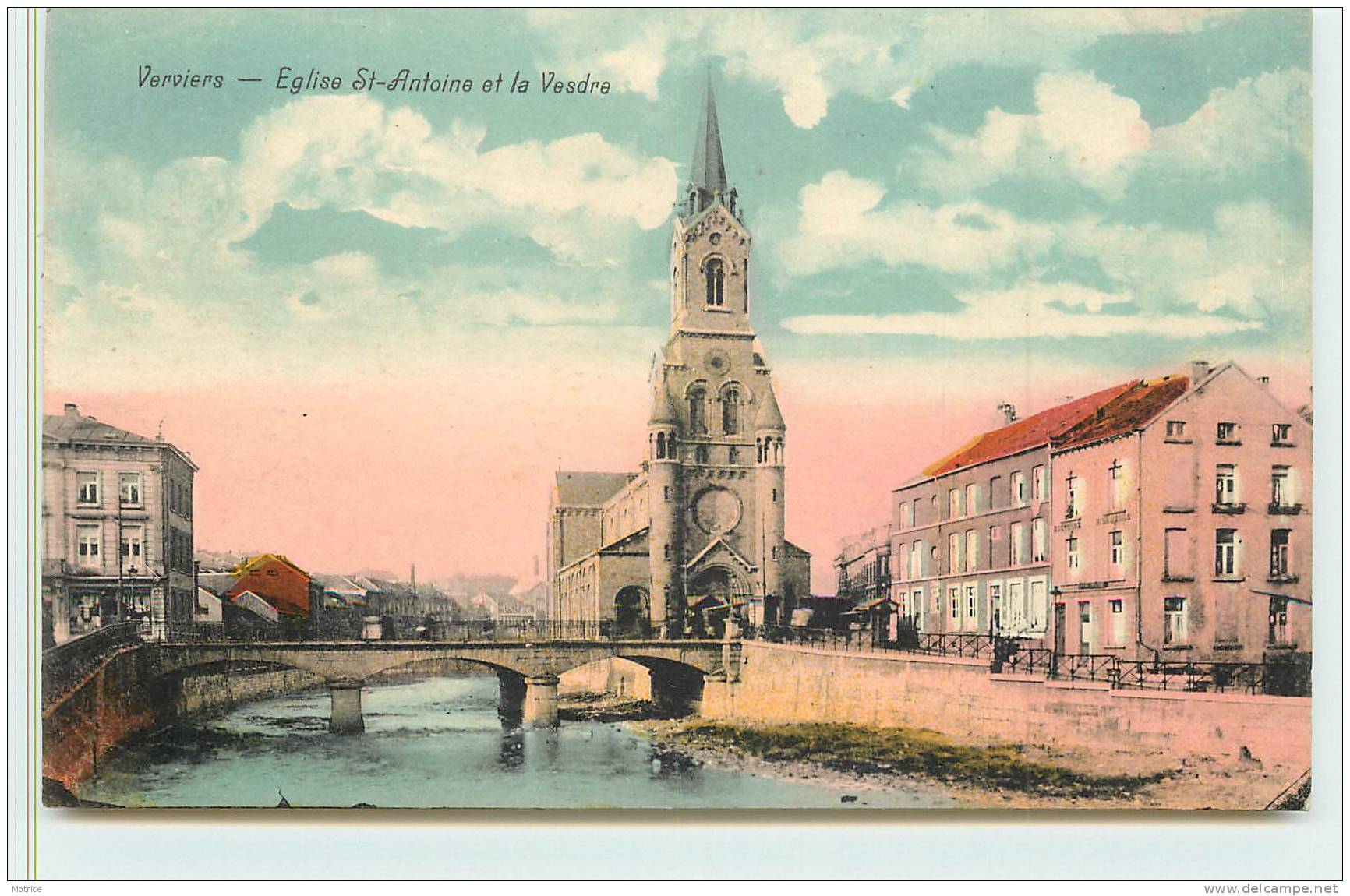 VERVIERS  -  Eglise Saint-Antoine Et La Vesdre. - Verviers