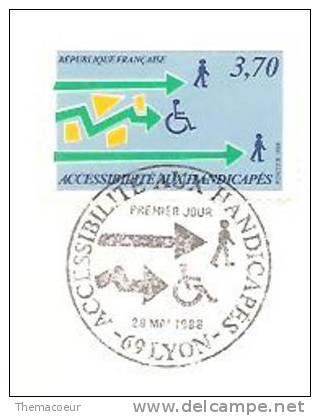 FDC Lyon  Accessibility For Disabled, Accessibilité Aux Handicapés Weelchair Phone Access Ramps - Handicaps