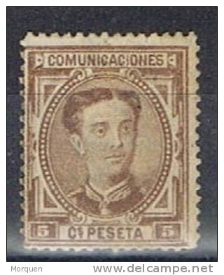 Sello 5 Cts Alfonso XII 1876, Primera Tirada, Num 174 * - Unused Stamps