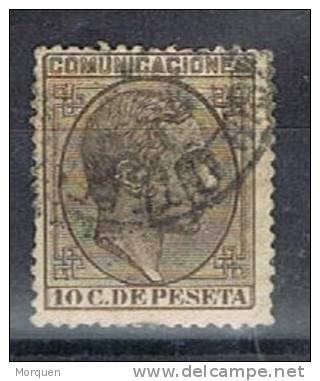 Sello 10 Cts Alfonso XII 1878, Variedad Castaño Oscuro, Num 192 A º - Used Stamps