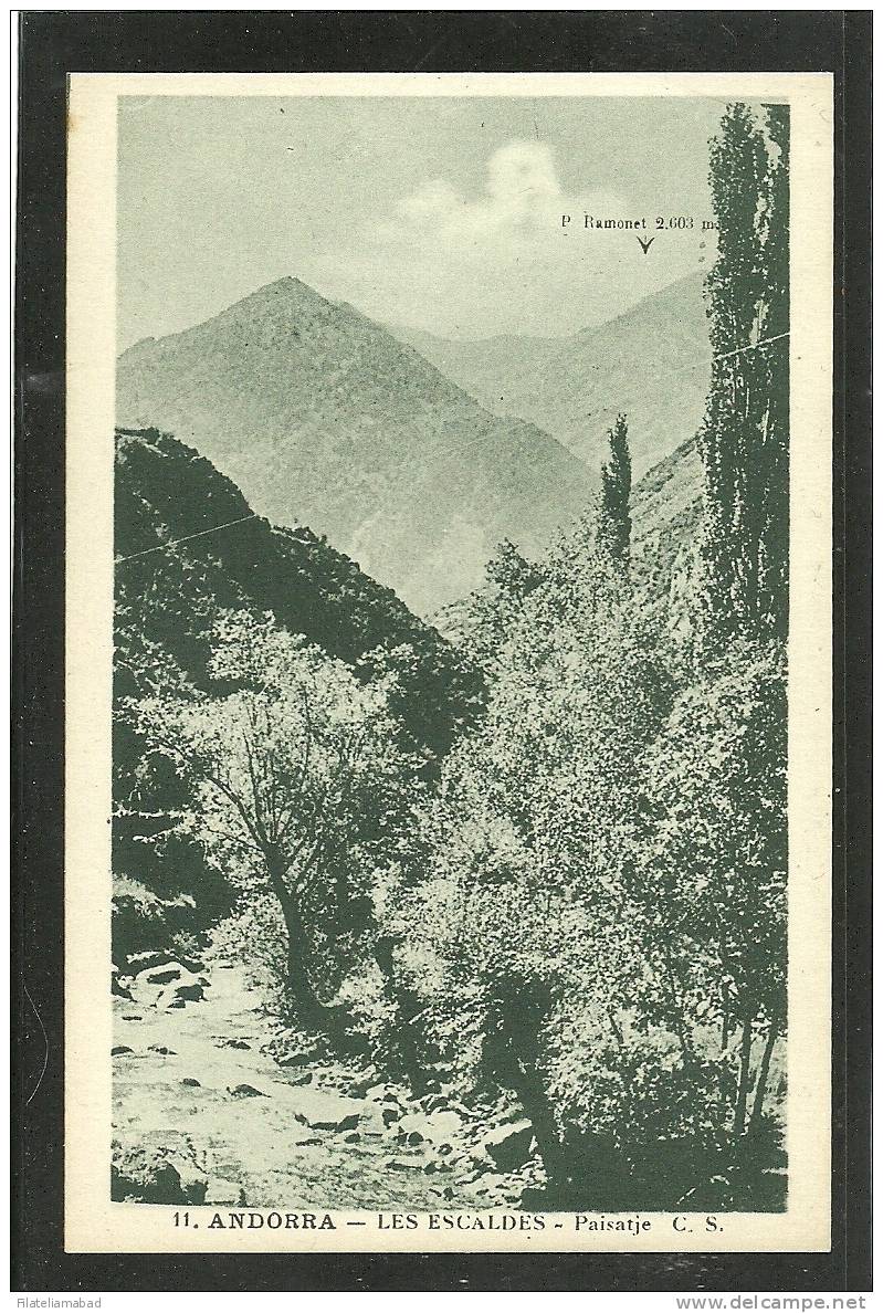 ANDORRA- CARTE POSTALE  IMPREMERIE M. BASUYAU & C. TOULOUSE (.P.21) - Andorra