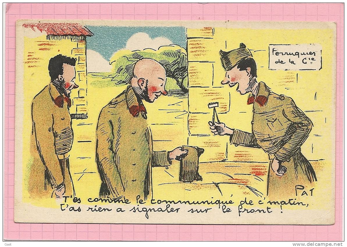 HUMOUR  MILITAIRE   PAT   6  CPA   VOIR  SCAN - Humor