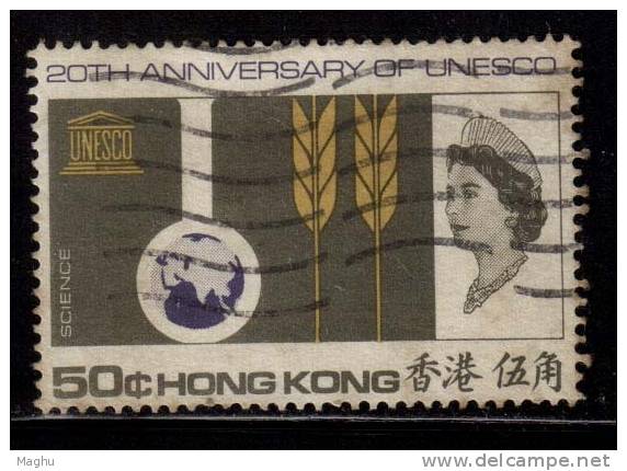 Hiong Kong Used 1966, 50c UNESCO, - Used Stamps