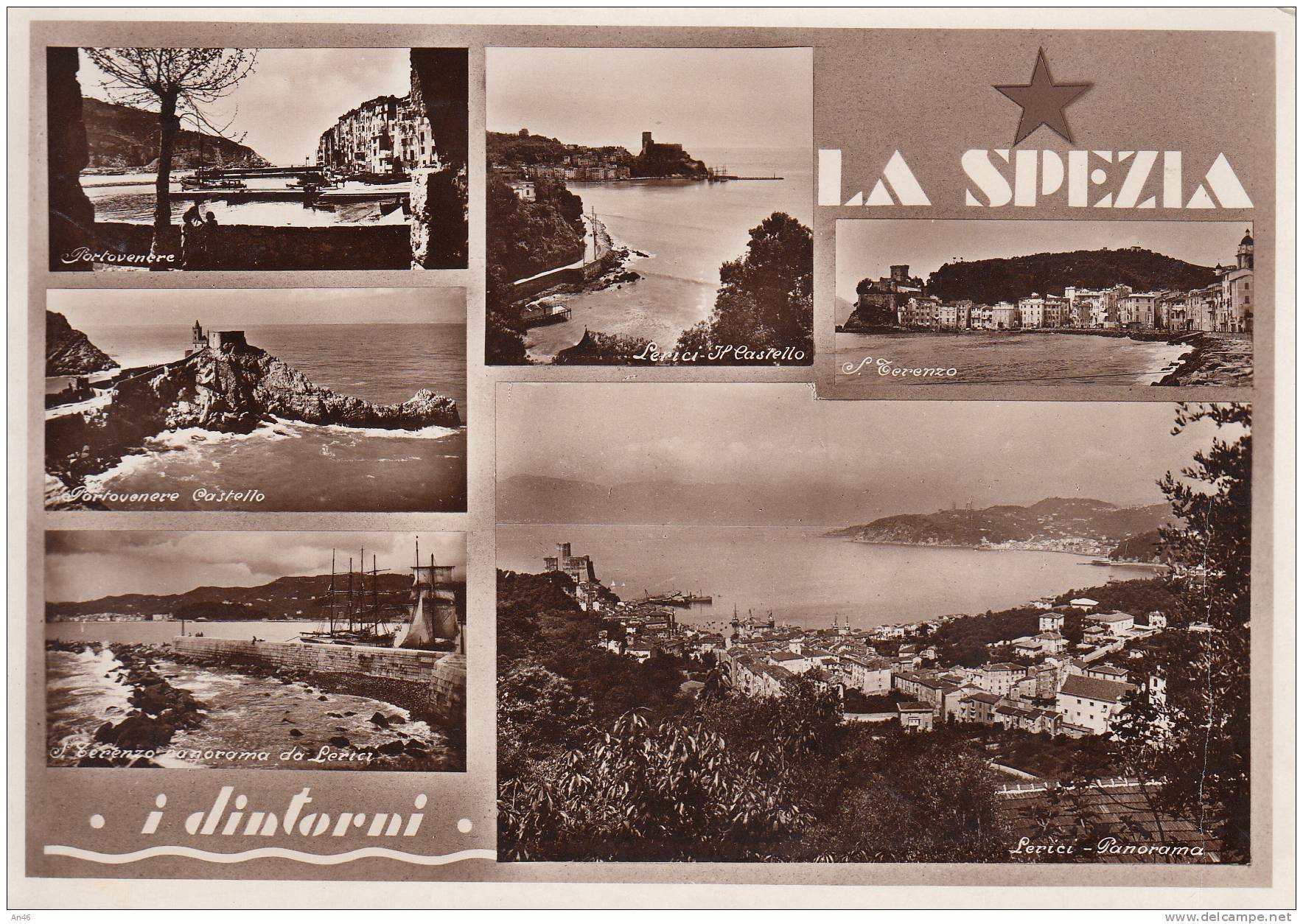 LA SPEZIA LIGURIA MULTIVEDUTE VG1934 AUTENTIQUE ORIGINALE D´EPOCA 100% - La Spezia