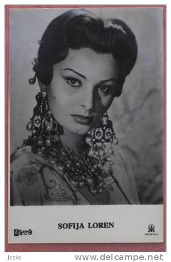 SOPHIA LOREN  - Italy Film Actress ( Yugoslavian Vintage Postcard ) * Not Travelled *  Italia Movie Star - Schauspieler