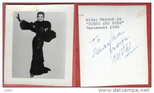 MITZI GAYNOR  - American Film Actress * HAND SIGNED PHOTO * ORIGINAL 100% AUTOGRAPH Autographe Autogramm Autografo - Autógrafos