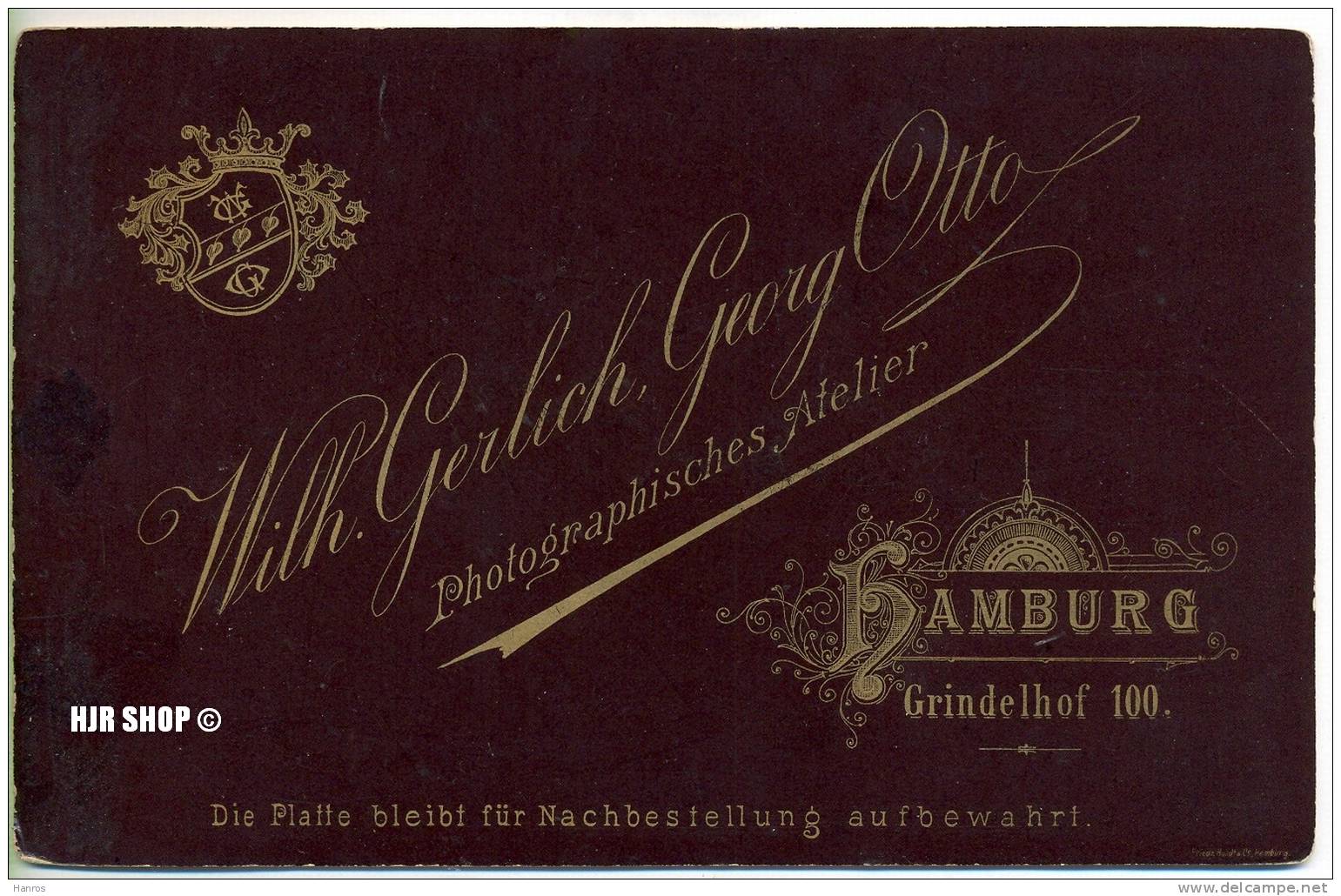 Foto Um 1900,  Gerlich Hamburg , Maße 14,3 X 10 Cm, Auf Pappe Aufgeklebt - Ohne Zuordnung