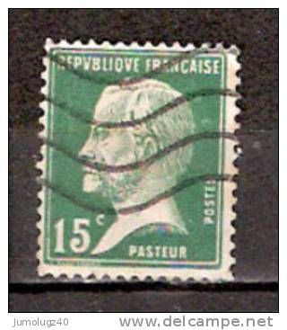 Timbre France Y&T N° 171 (1) Obl. Type Pasteur.  15 C. Vert. Cote 0,30 € - 1922-26 Pasteur