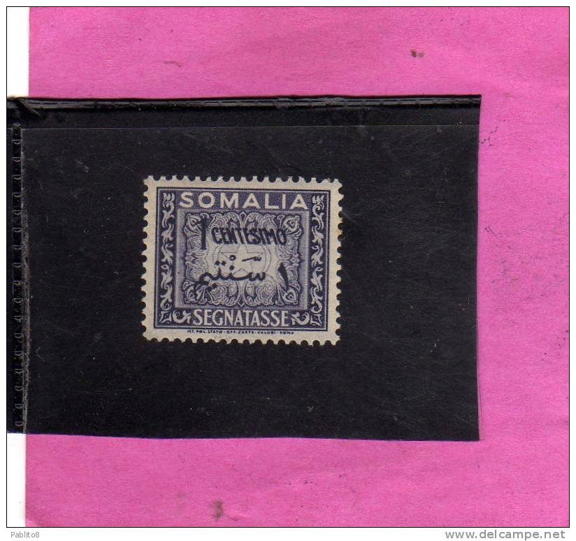 SOMALIA AFIS 1950 SEGNATASSE POSTAGE DUE TASSE TAXE CENT. 1c MNH - Somalia (AFIS)