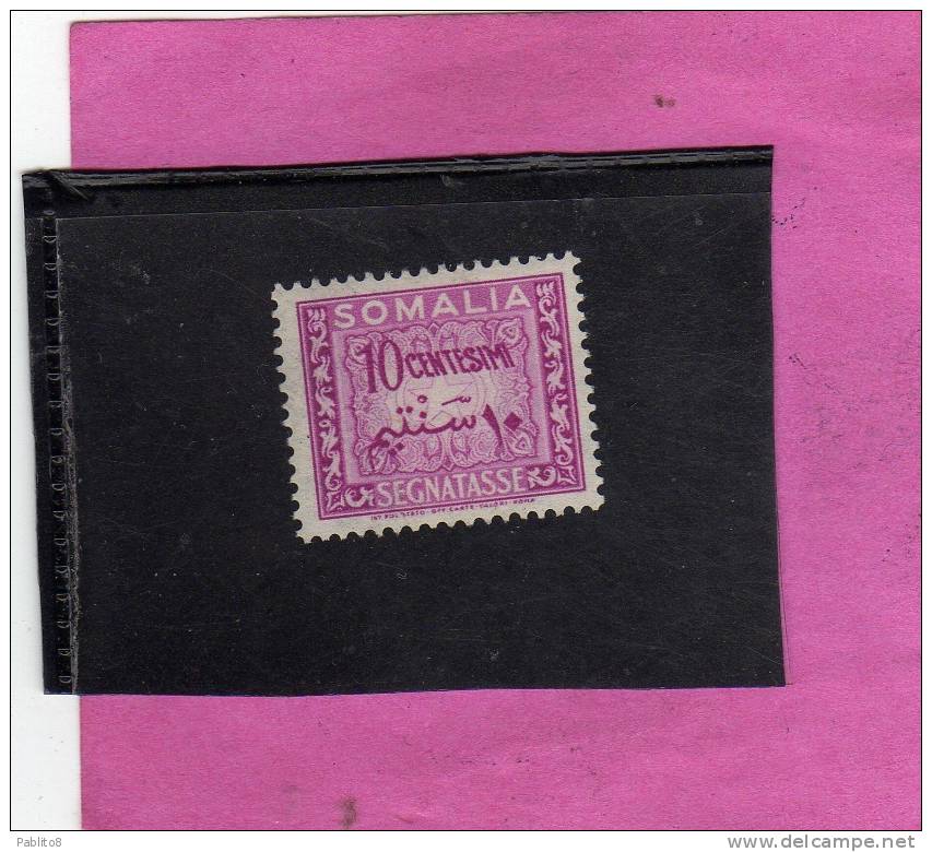 SOMALIA AFIS 1950 SEGNATASSE POSTAGE DUE TASSE TAXE CENT. 10c MNH - Somalia (AFIS)