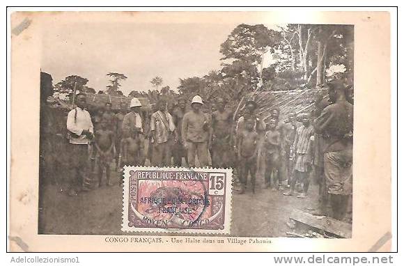 64976)cartolina Illustratoria Congo Francese - Uno Dei Villaggi ,anno 1925 - Congo Francese