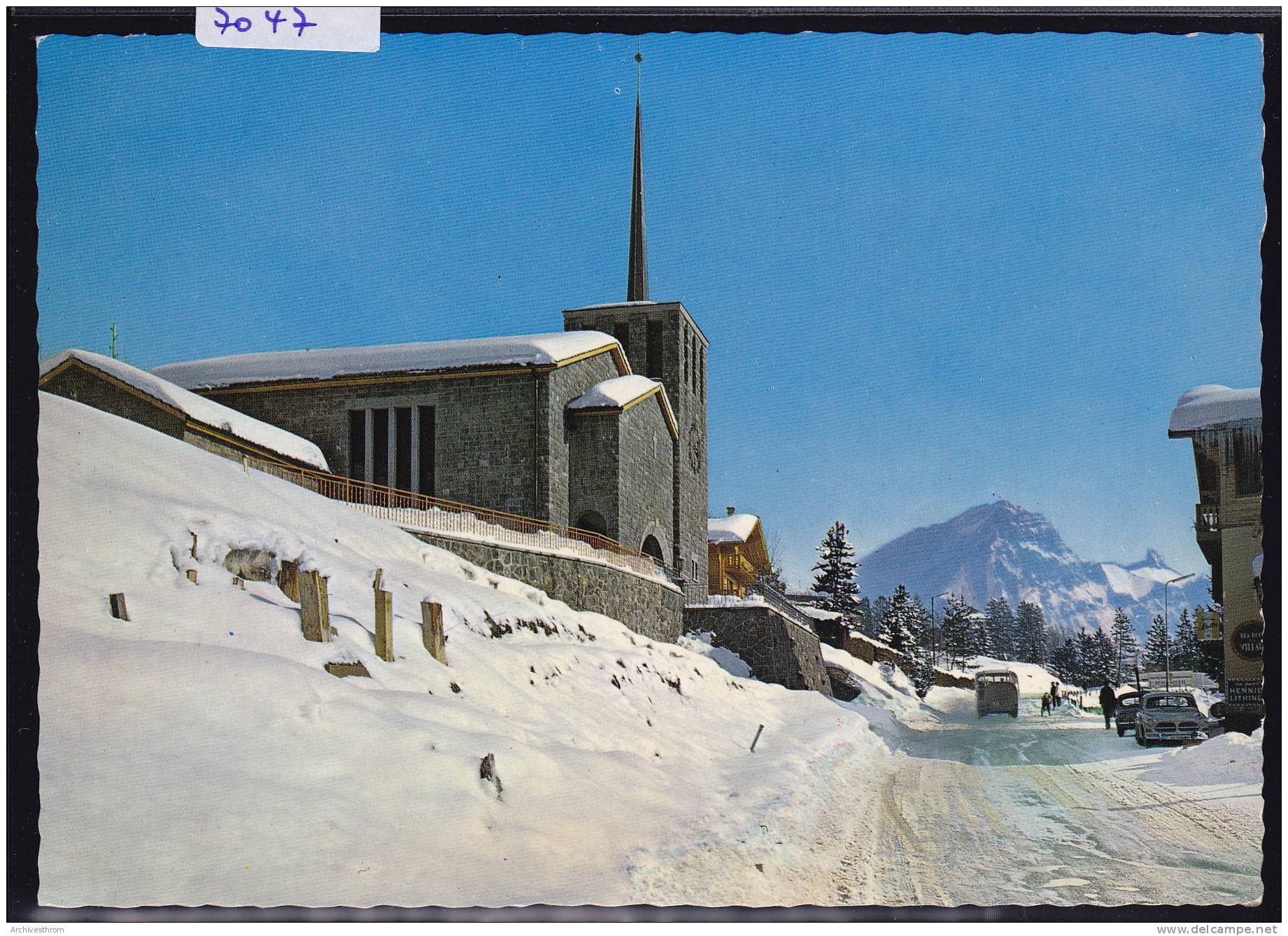 Villars (sur Ollon) - L'église Protestante Et Les Muverans ; Grand Format 10 / 15 (7047) - Ollon