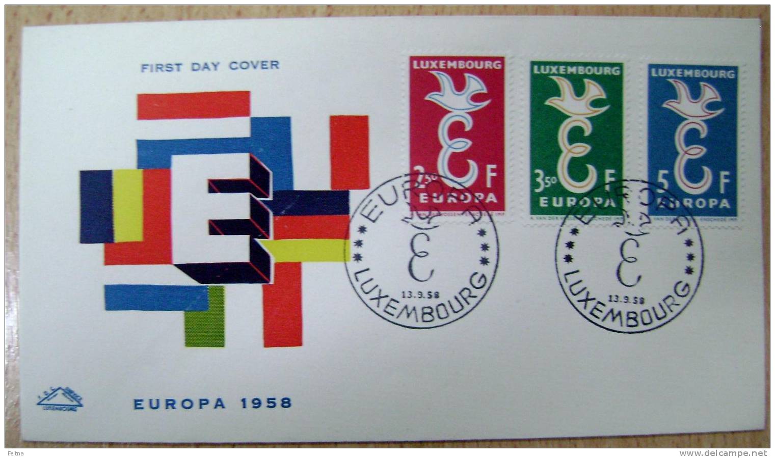 1958 LUXEMBOURG FDC EUROPA CEPT - 1958