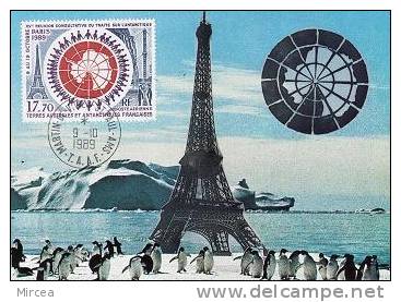 5224 -  TAAF 1989 - Carte Maximum - FDC