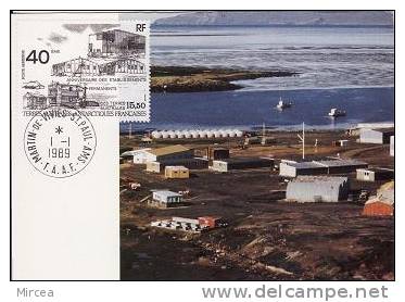 5226 -  TAAF 1989 - Carte Maximum - FDC