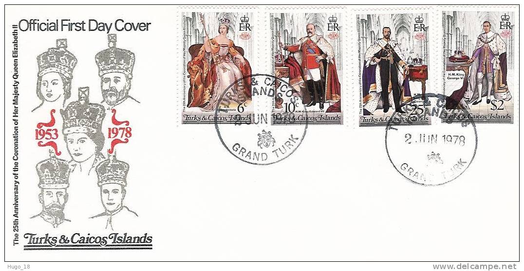 1978  25th Anniversary Of The Coronation Of Her Majesty Queen Elisabeth II  TURKS & CAICOS - Turks And Caicos