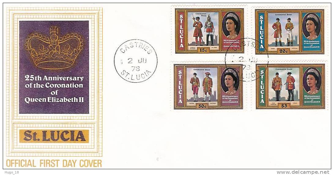 1978  25th Anniversary Of The Coronation Of Her Majesty Queen Elisabeth II  St LUCIA - St.Lucia (1979-...)