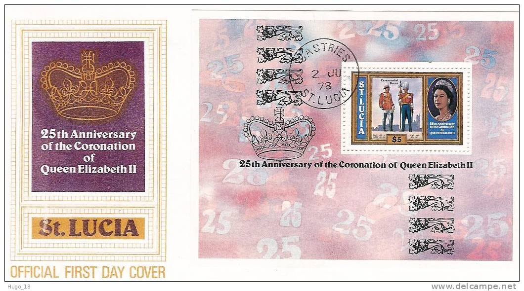 1978  25th Anniversary Of The Coronation Of Her Majesty Queen Elisabeth II  St LUCIA - St.Lucia (1979-...)