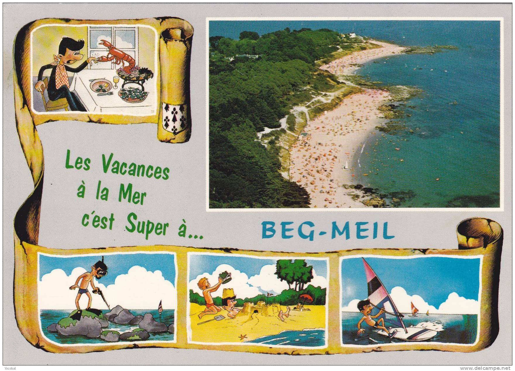 Cp , 29 , BEG-MEIL , Les Plages Et La Pointe - Beg Meil