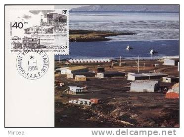 5245 -  TAAF 1989 - Carte Maximum - FDC