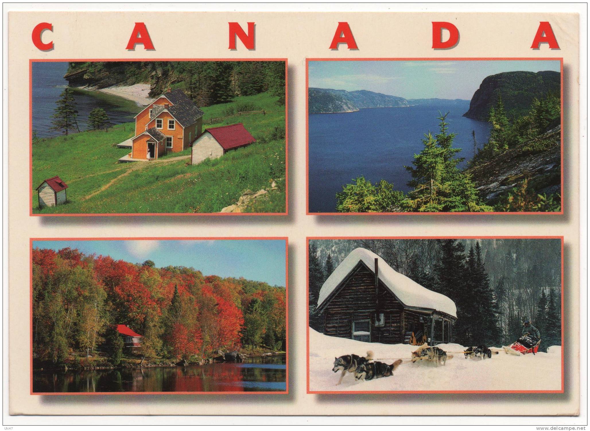 - CANADA. - SCENICS, CONTRASTS AND SEASONS. - (17x12cm.) - Scan Verso - - Cartes Modernes