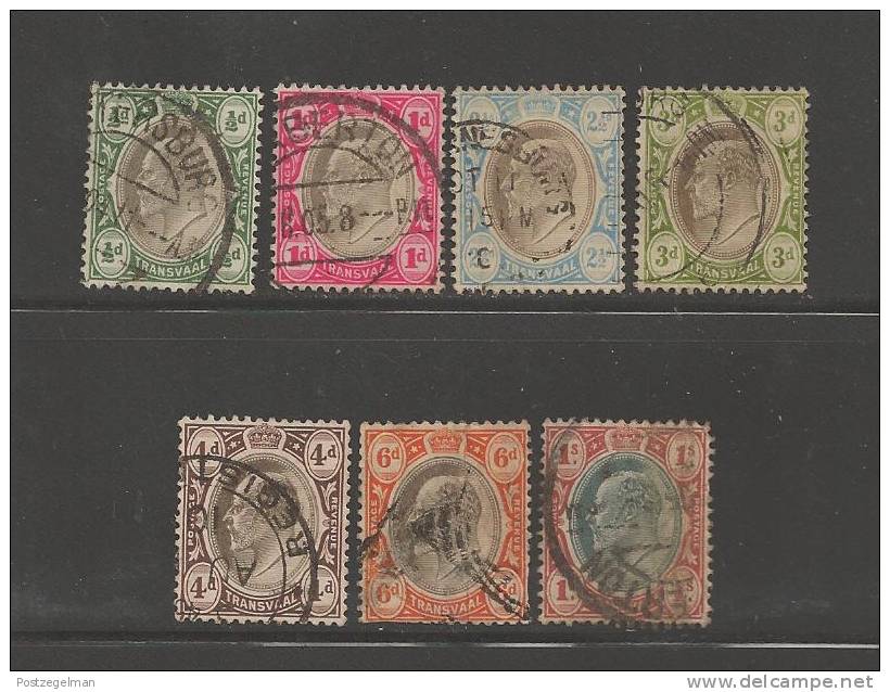 SOUTH AFRICA TRANSVAAL 1902used Stamp(s) Edward VII 7 Values (not Complete) Between Nrs. 102-109 - Transvaal (1870-1909)