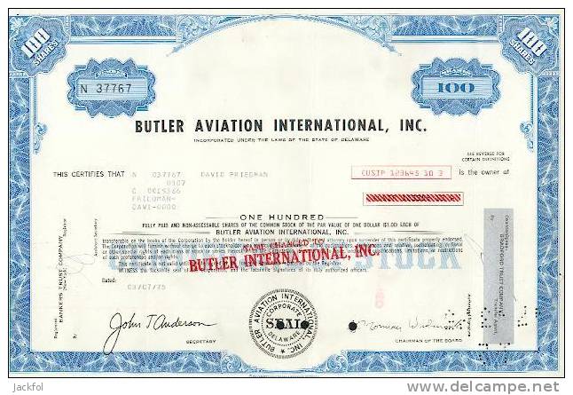 BUTLER AVIATION - Aviation