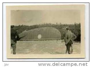 PHOTOGRAPHIE : BALLON A TERRE. MAILLY , MANOEUVRE 1921. 42° D.I. - Guerra, Militari