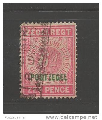 ZUID AFRIKAANSE REPUBLIEK 1895 Used Stamp Zegelrecht 6d Red Z-2 - Transvaal (1870-1909)