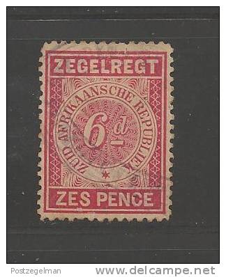 ZUID AFRIKAANSE REPUBLIEK 1895 Used Stamp(s) Zegelrecht 1d Overprint "postzegel" Nr. 221 - Transvaal (1870-1909)