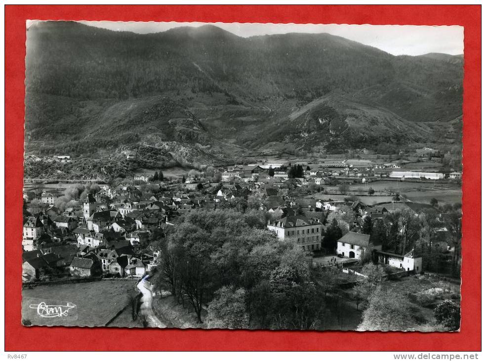 * ARUDY-Vue Générale Aérienne.A Droite,le Château(Carte Voyagée) - Arudy