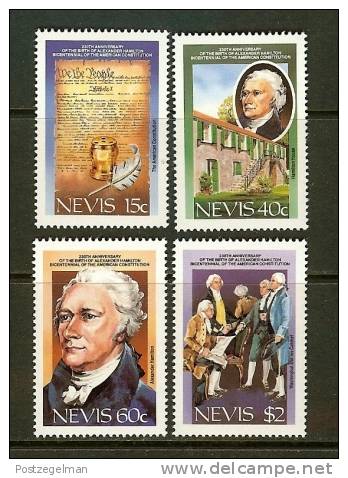 NEVIS 1987 MNH Stamp(s) 200 Years USA Constitution 456-459 - St.Kitts En Nevis ( 1983-...)