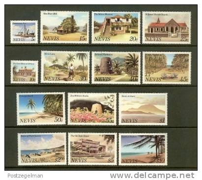NEVIS 1981 MNH Stamp(s) Definitives 14 Values (without Year) 45-59 - St.Kitts And Nevis ( 1983-...)