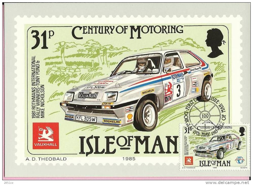 CARS - CENTURY OF MOTORING, 1985., UK, Maximum Card - Cartes-Maximum (CM)