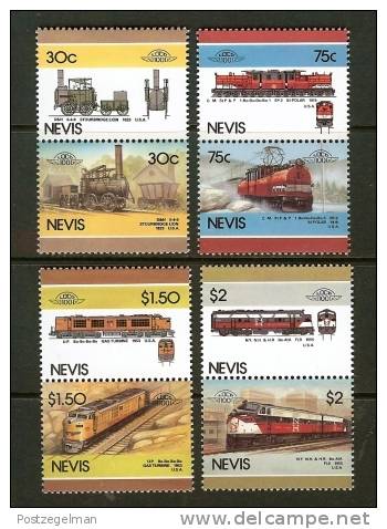 NEVIS 1985 MNH Stamp(s) Locomotives 340-347 - Trains