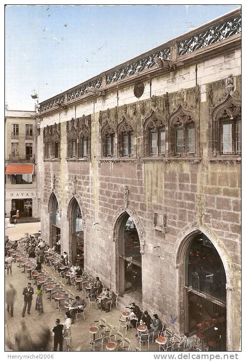 Pyrénées Orientales - Perpignan , Bar Café Terrasse Animée Et Agence " Havas" En 1964 - Perpignan