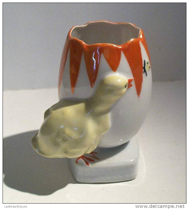 Czekoslavakia  - Objet Canard Papillon - Potje Met Een En Vlinder - Canister With Duck And Butterfly - DI1378 - Autres & Non Classés