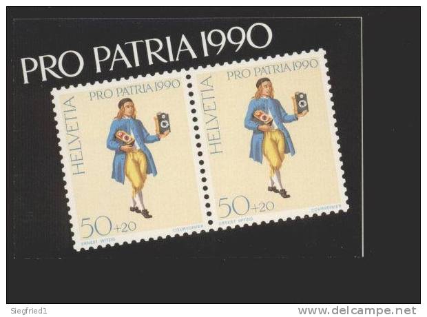 Schweiz ** Markenheftchen 0-87 Pro Patria 1990, Postpreis 7,50 SFR - Carnets