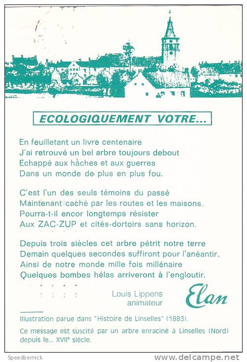 19383 Ecologiquement Votre, Journée Arbre. (illustration Linselles Nord France) ; Supplément Elan N° 32 (tirée 600 Ex) - Partidos Politicos & Elecciones