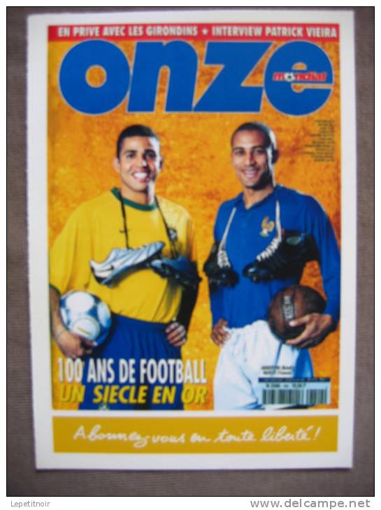 Football Sonny ANDERSON Et Steve MARLET Pub Magazine ONZE 2000 - Football