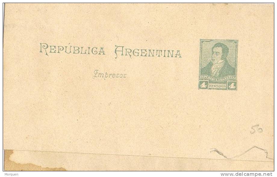Entero Postal Faja Publicacion 4 Ctvos Argentina Impresos - Entiers Postaux