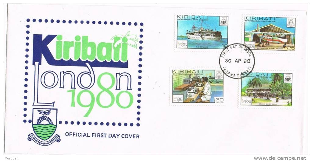1778. Carta F.D.C. KIRIBATI 1980. London 80 - Kiribati (1979-...)