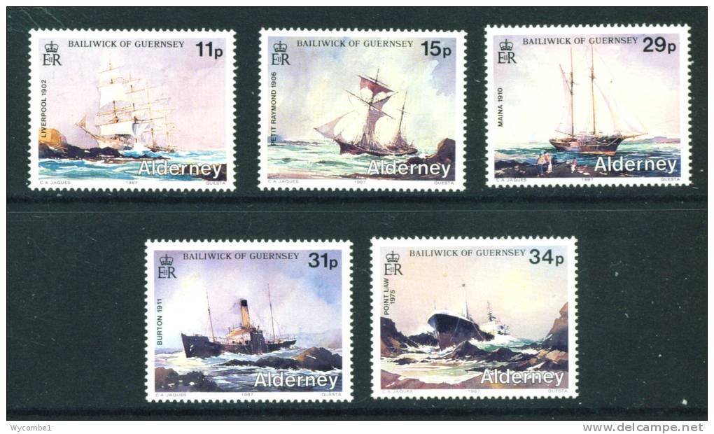 ALDERNEY  -  1987  Shipwrecks  UM - Alderney