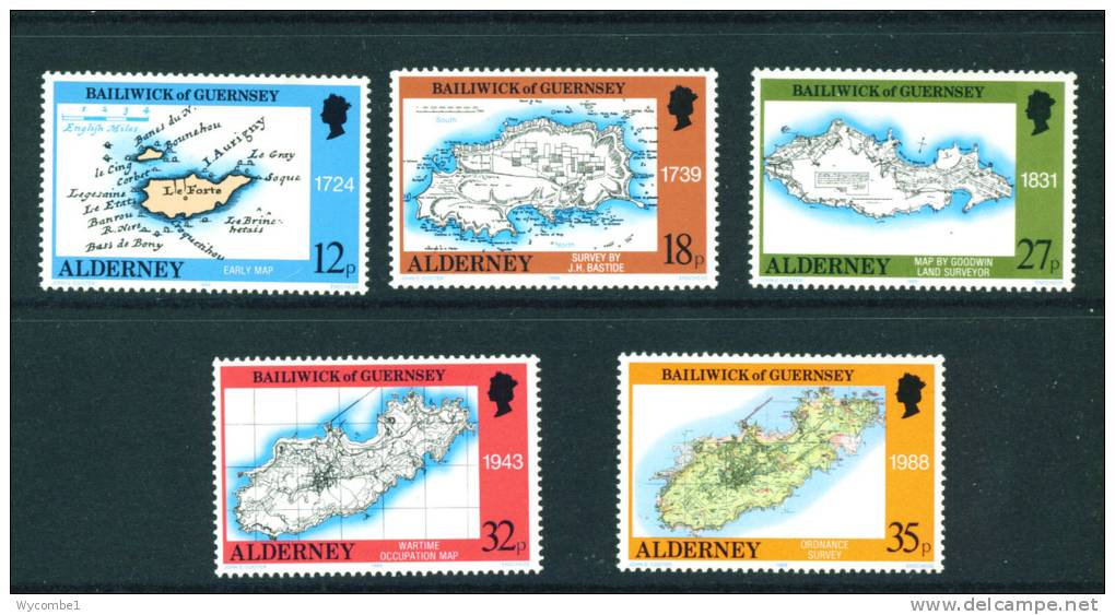 ALDERNEY  -  1989  Maps  UM - Alderney