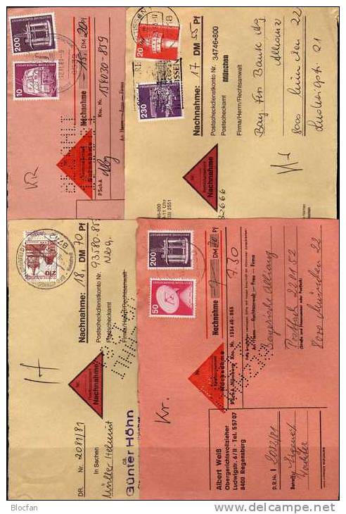 125 BRD Post-Belege über 100€ Verschiedene Originale Archiv Frankatur Erhaltung Unterschiedliche Brief-Stücke Of Germany - Collections (en Albums)