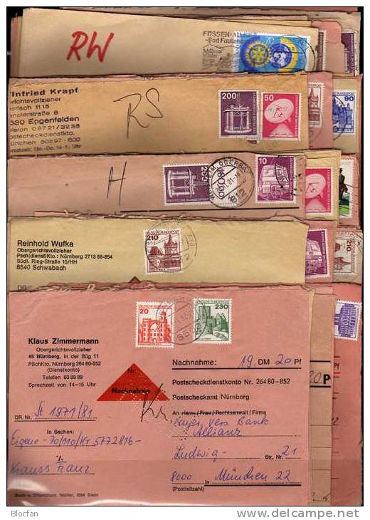 125 BRD Post-Belege über 100€ Verschiedene Originale Archiv Frankatur Erhaltung Unterschiedliche Brief-Stücke Of Germany - Colecciones (en álbumes)