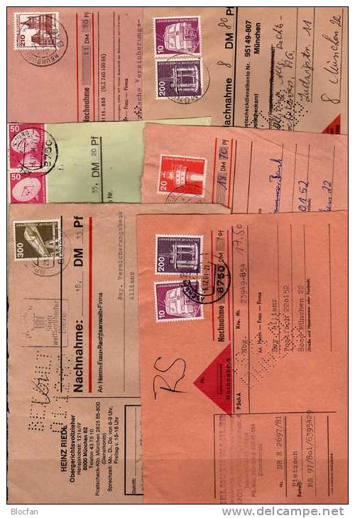 125 BRD Post-Belege über 100€ Verschiedene Originale Archiv Frankatur Erhaltung Unterschiedliche Brief-Stücke Of Germany - Collections (en Albums)