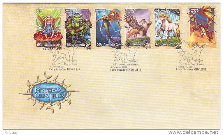 Australia-2011 Mythical Creatures Set FDC - FDC