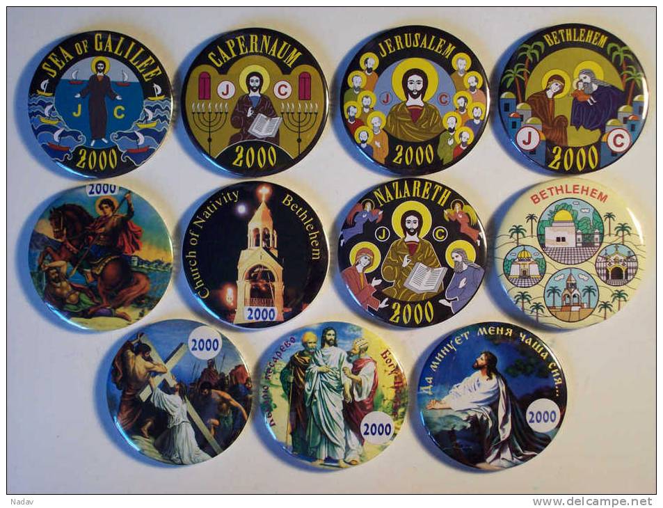 Set Of 11 Souvenir Badges With Strong Magnets  ! - Other & Unclassified